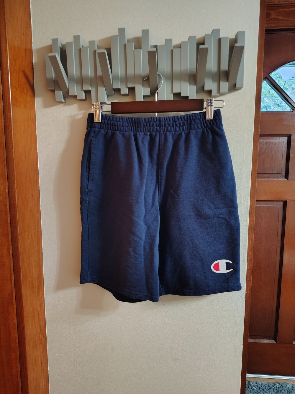 Champion Boys's Navy Logo Gym Shorts